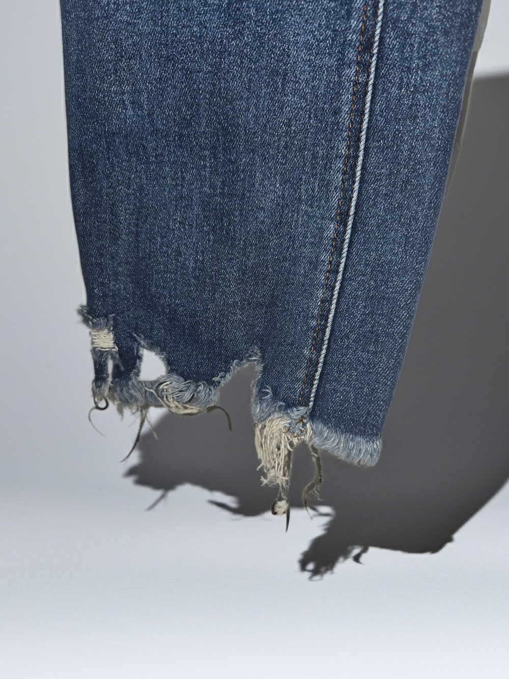 Flying Monkey Blue Distressed Skinny Jeans with Frayed Hem & Pockets Womens 27 - Picture 5 of 13